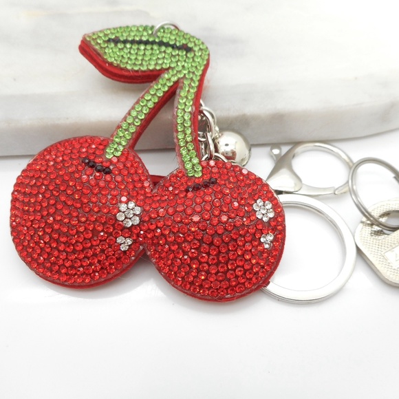 Bling Cherry Key Chain - Picture 3 of 3